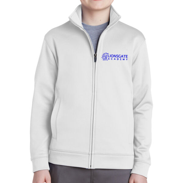 Sport-Tek® Youth Sport-Wick® Fleece Full-Zip Jacket - Embroidered Logo Thumbnail