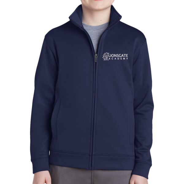 Sport-Tek® Youth Sport-Wick® Fleece Full-Zip Jacket - Embroidered Logo Thumbnail