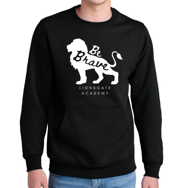 Port & Co Core Fleece Crewneck Pocket Sweatshirt - Printed Logo Thumbnail
