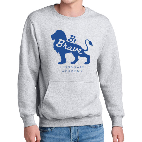 Port & Co Core Fleece Crewneck Pocket Sweatshirt - Printed Logo Thumbnail