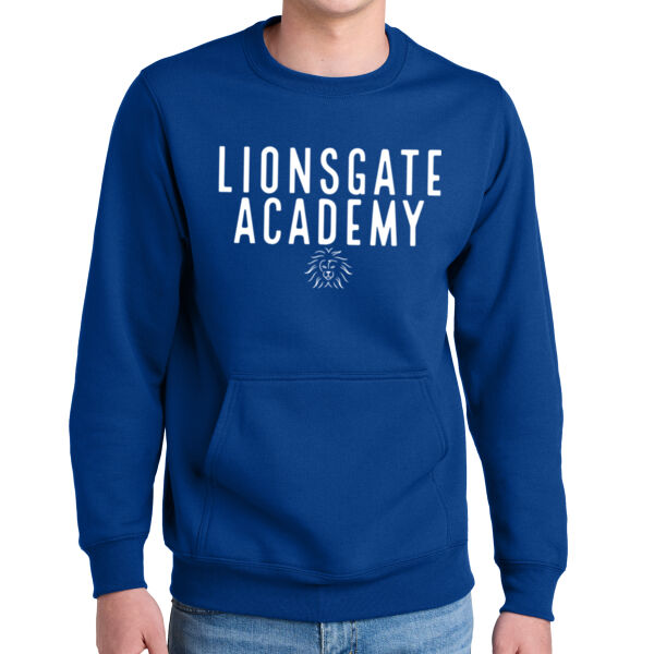 Port & Co Core Fleece Crewneck Pocket Sweatshirt - Printed Logo Thumbnail